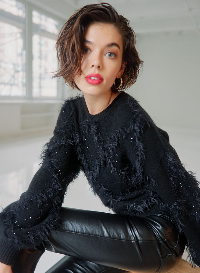 Autumn cashmere Sequin Diamond Stitch