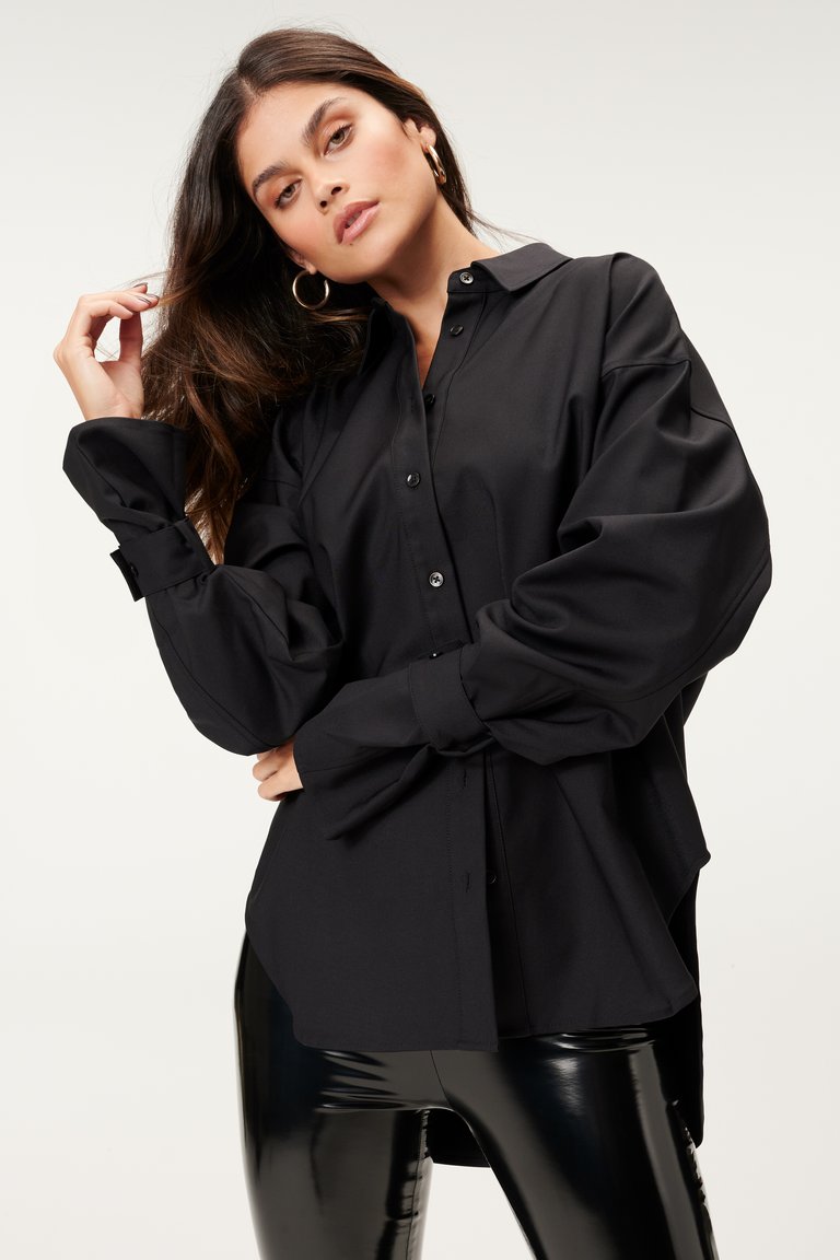 Good American Tabbed Poplin Shirt