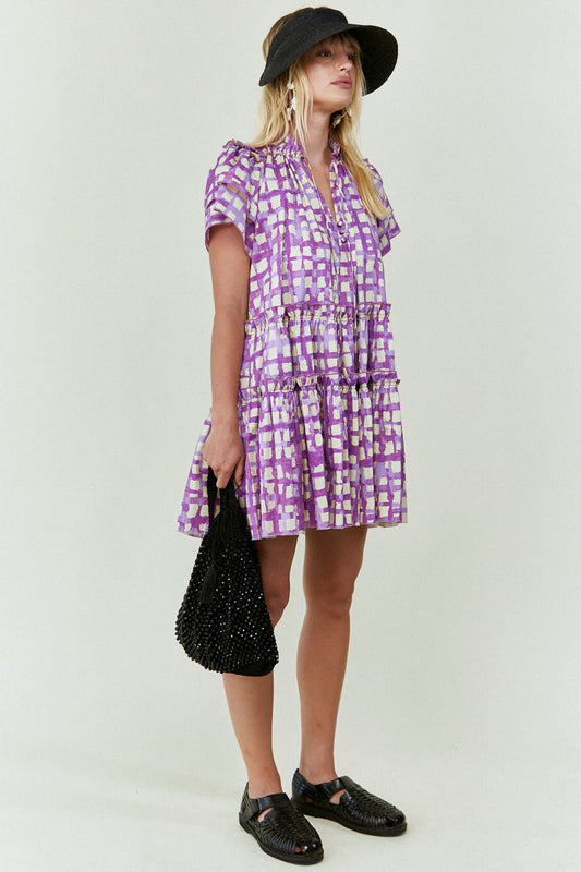 HUNTER BELL MERRITT DRESS - LAVENDER COBBLESTONE