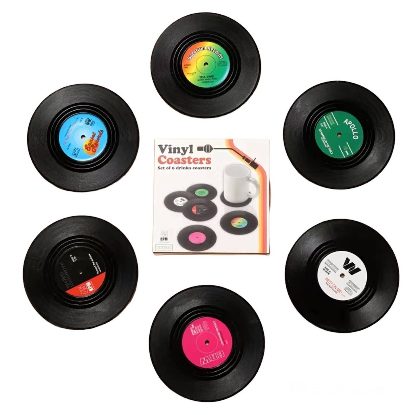 Record Coasters - Set of 6