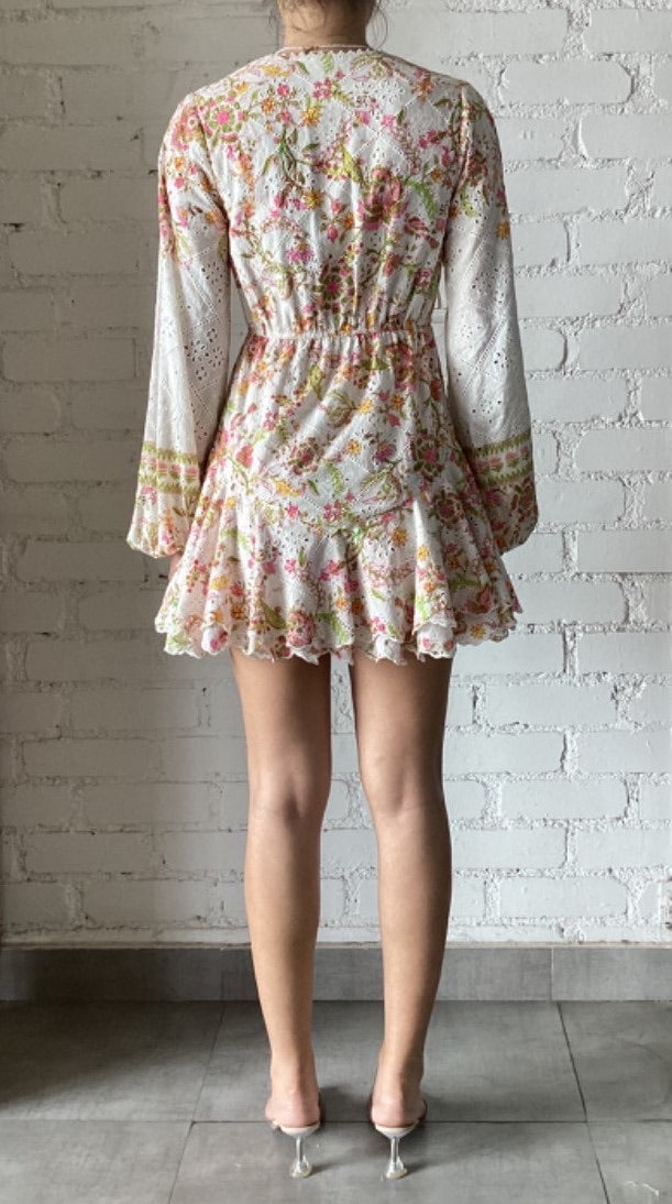 Hemant & Nandita Aira White Cotton Dress