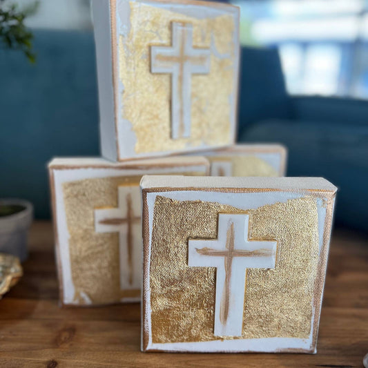 the Painted petal - Gold Leaf Cross