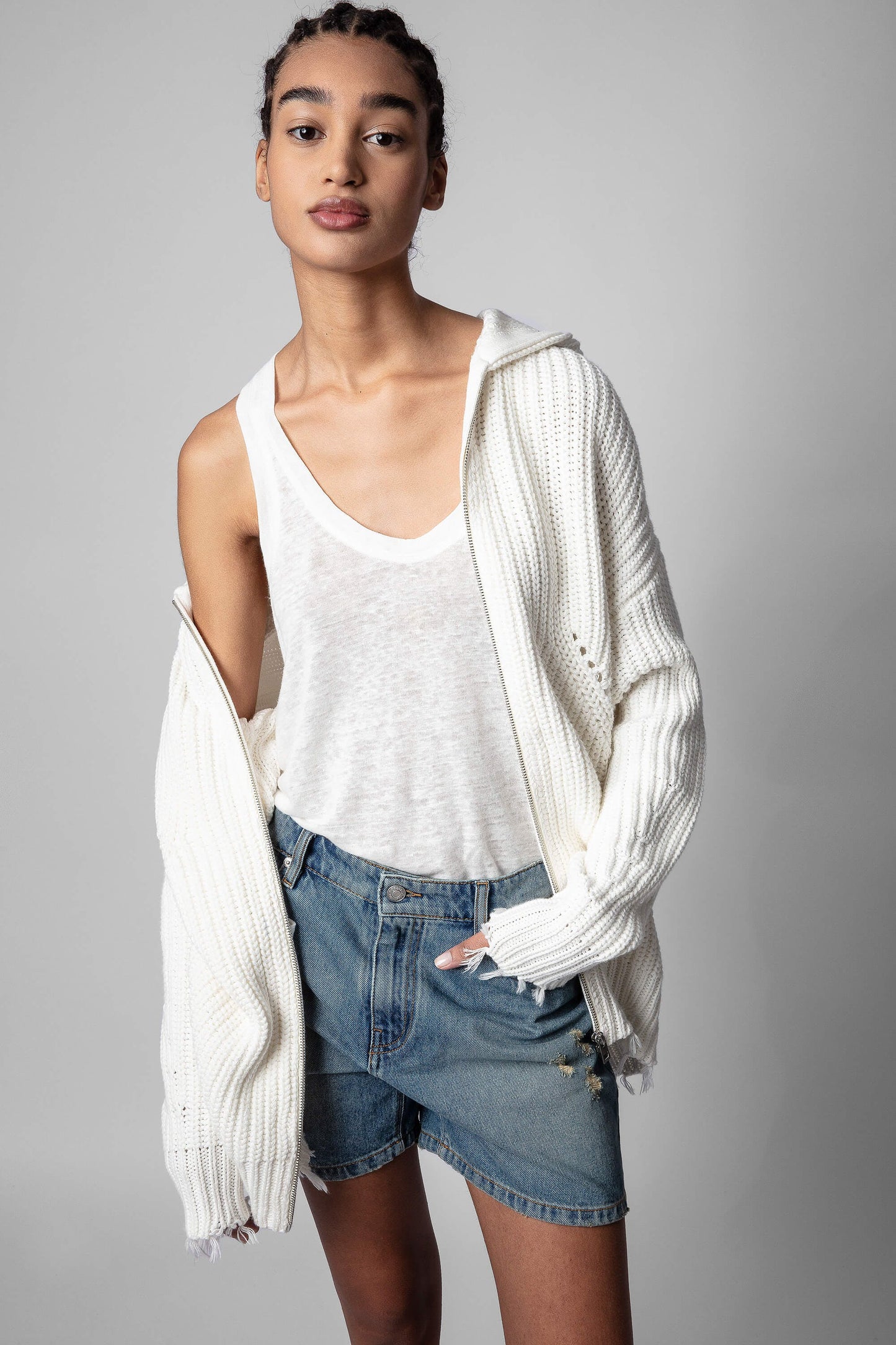 ZADIG & VOLTAIRE ANYA COW BLASON CARDIGAN