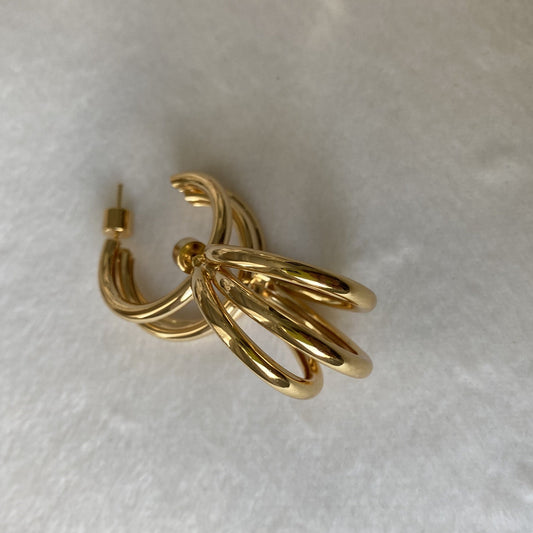 Triple Gold Hoop