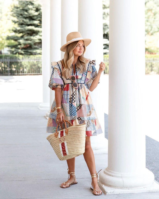 HUNTER BELL BRITTON DRESS - PATCHWORK