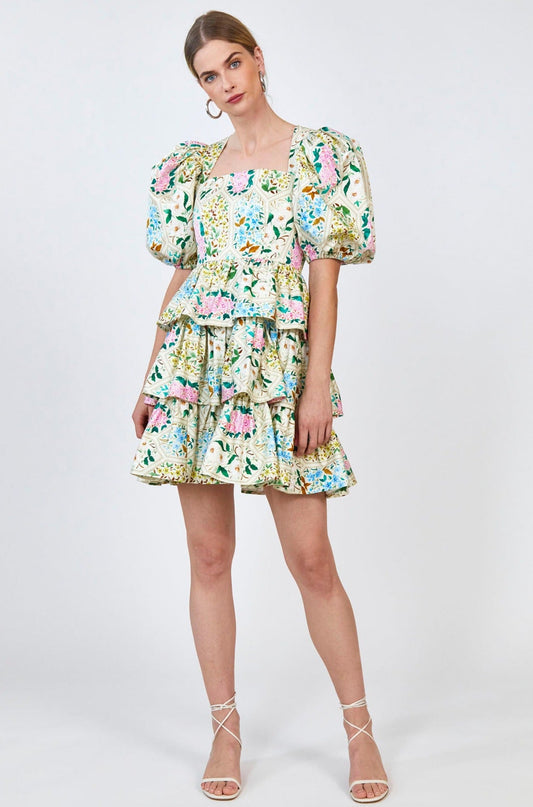 Hunter Bell Porter Dress - Floral Tile