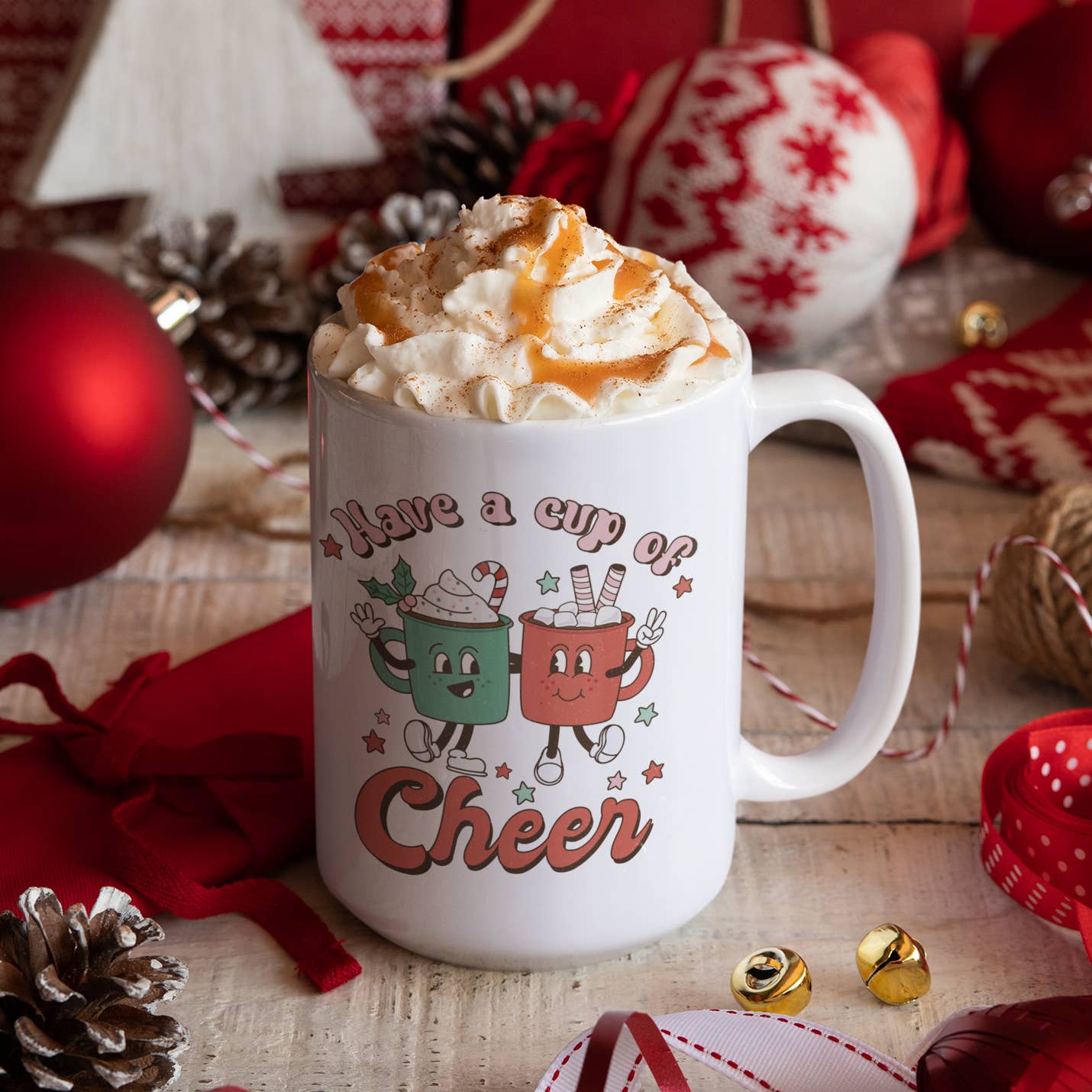 Retro Christmas Cup Of Cheer