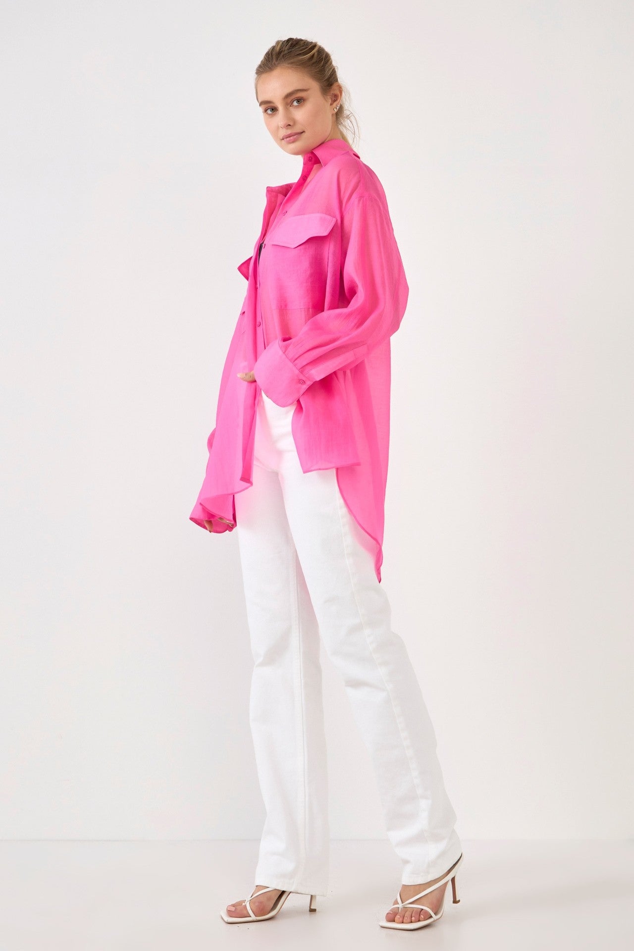 Legally Pink Sheer Overshirt