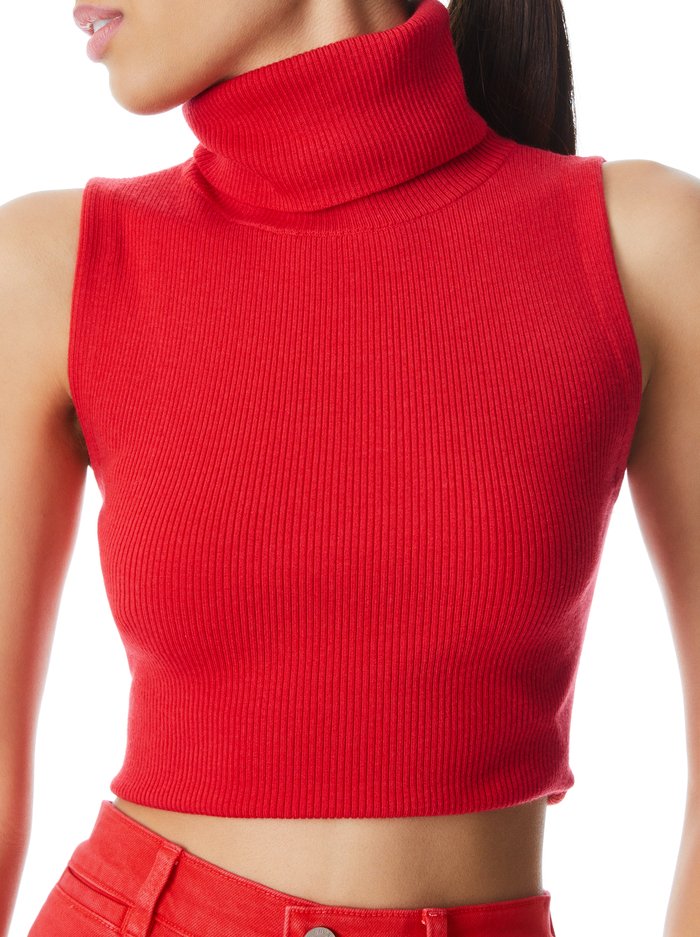 ALICE + OLIVIA DARCEY TURTLENECK TANK