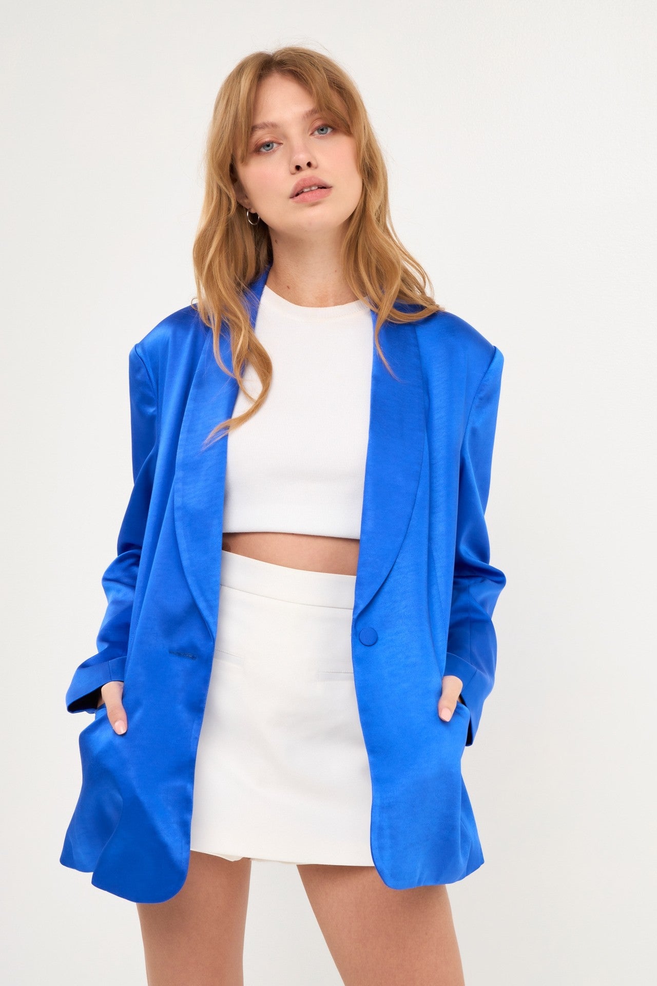 The Abbey Satin Blazer