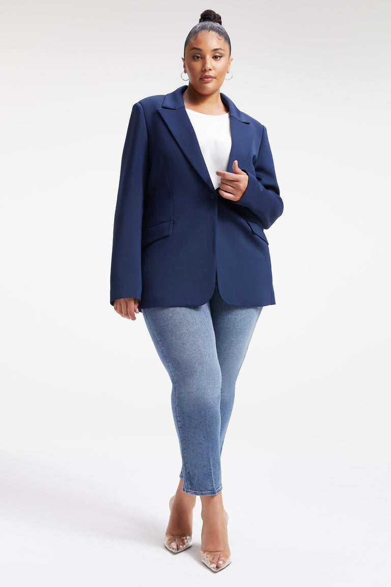 GOOD AMERICAN FITTED SCUBA BLAZER