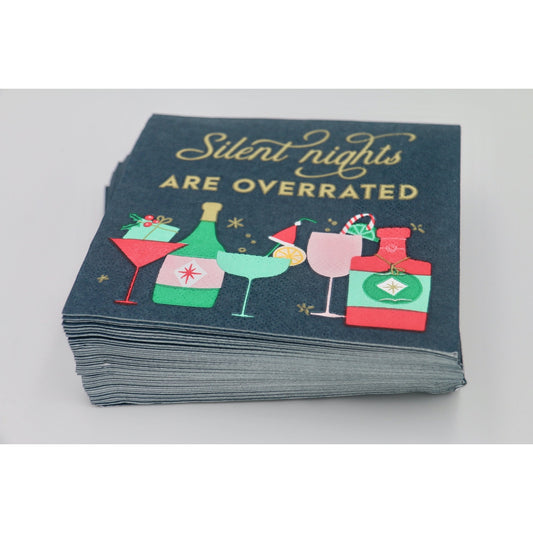 3 ply Cocktail Napkins 20ct | Silent Nights Are Overrated