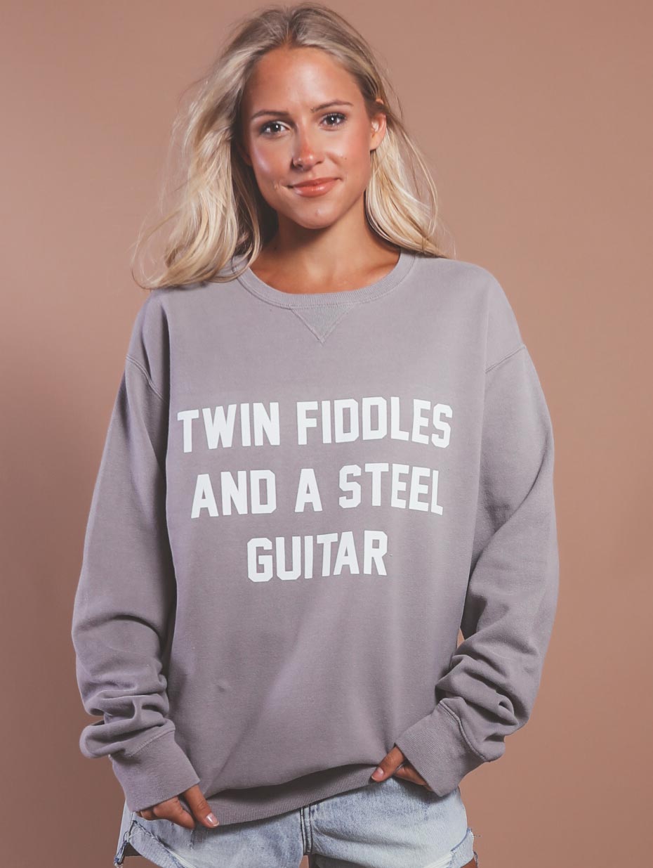 TWIN FIDDLES AND A STEEL GUITAR SWEATSHIRT