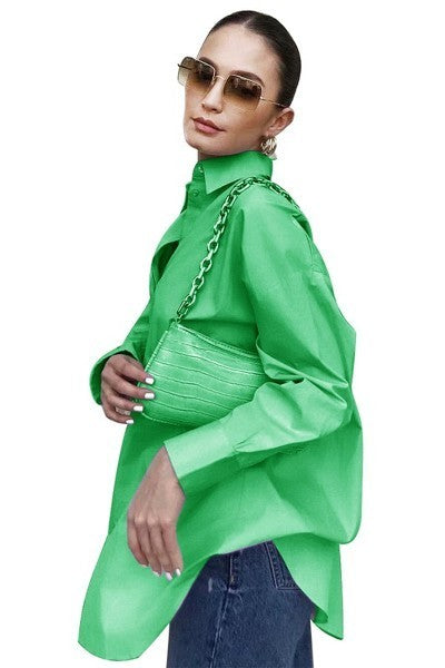 GREEN ENVY BUTTON UP