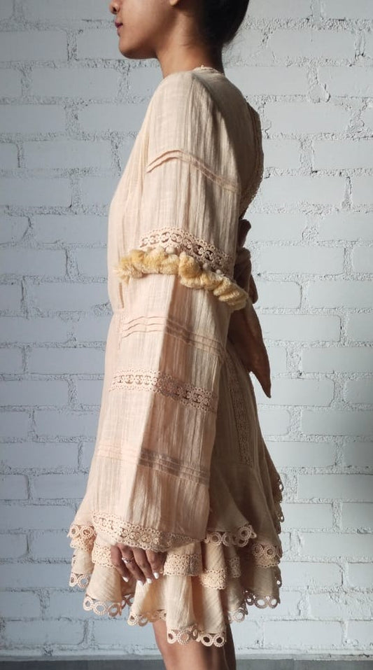 Hemant & Nandita Ruby Nude Dress