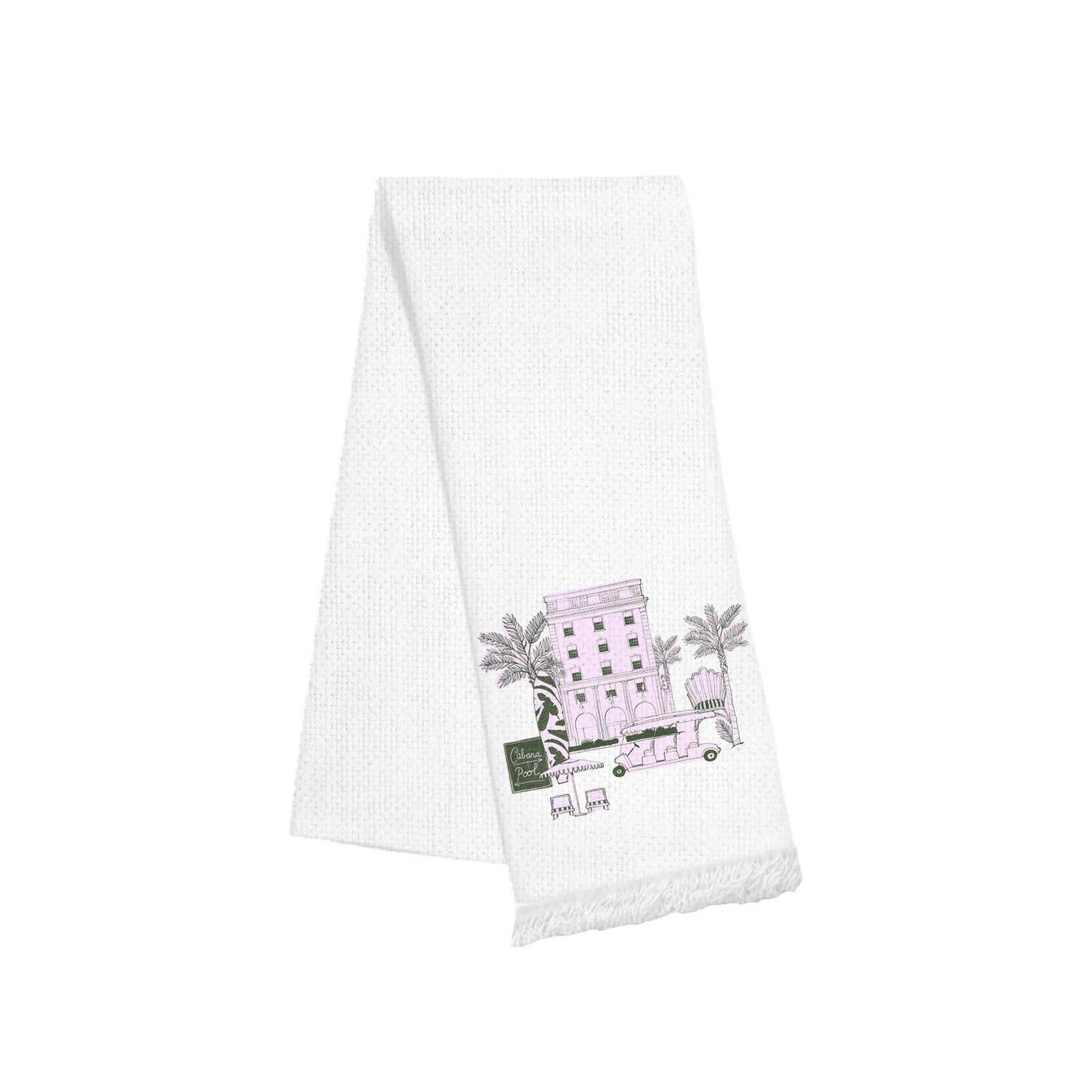 Fringe Linen Towel - Palm Beach