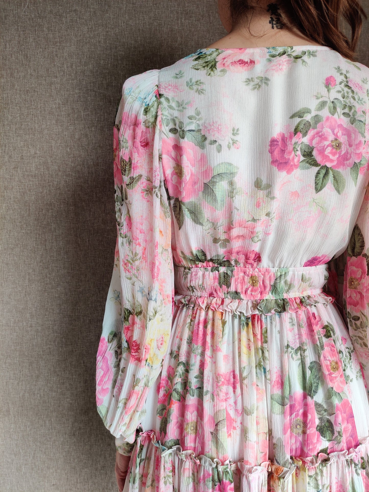 HEMANT AND NANDITA SILK CHIFFON DRESS