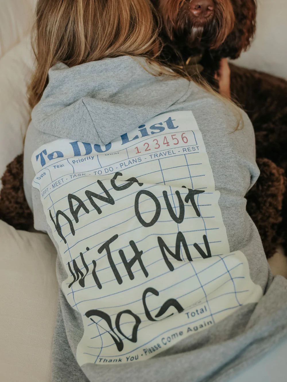 HANG OUT WITH MY DOG HOODIE (front+back)