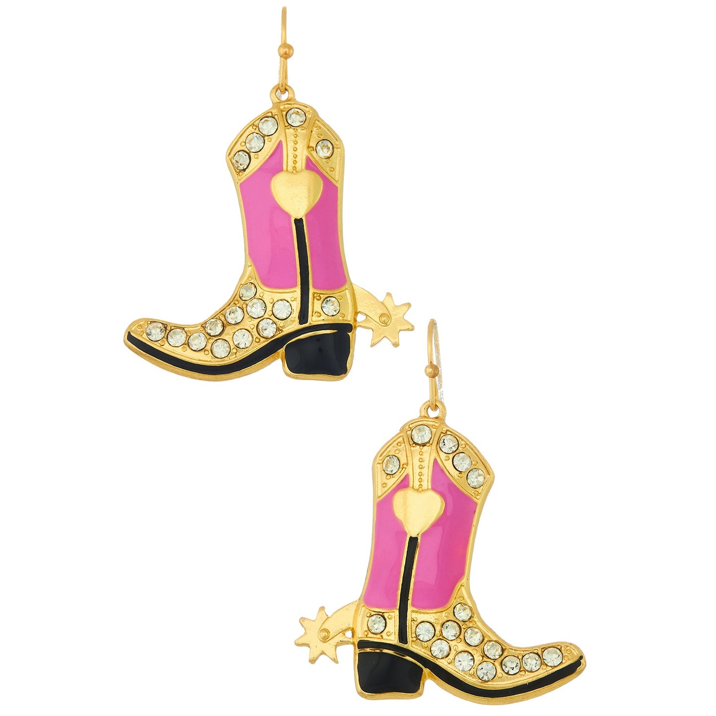 Rhinestone Cowgirl Boot Earrings
