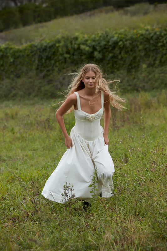 For Love & Lemons Billie Pointelle Midi Dress