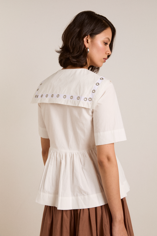 Damson Madder Cyrus Eyelet Blouse