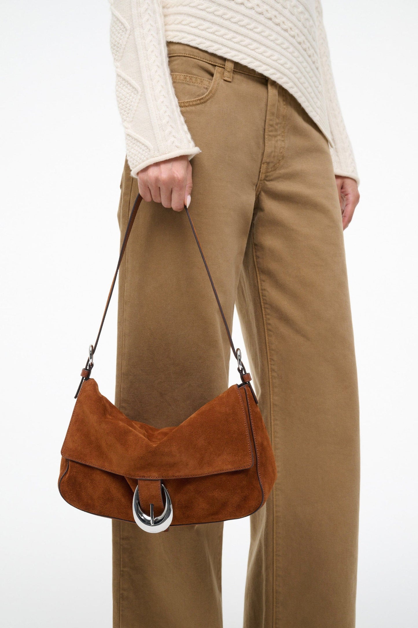 Staud Harlow Medium Bag - Tabac Suede
