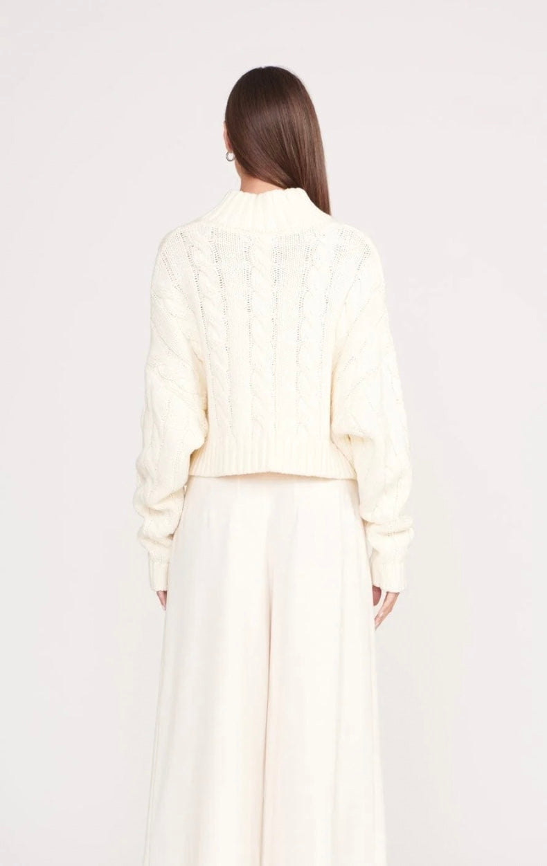 STAUD HAMPTON SWEATER - IVORY