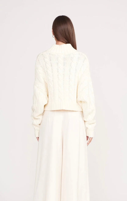 STAUD HAMPTON SWEATER - IVORY