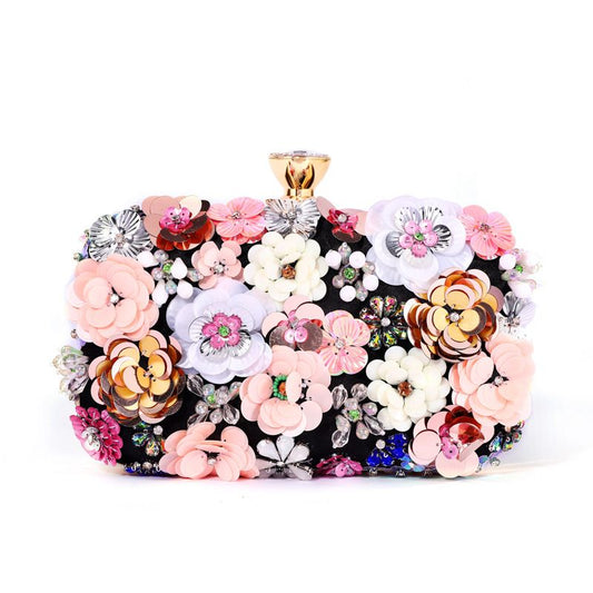 Floral Embellished Clutch