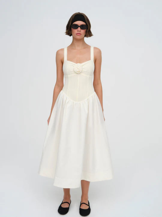 For Love & Lemons Billie Pointelle Midi Dress