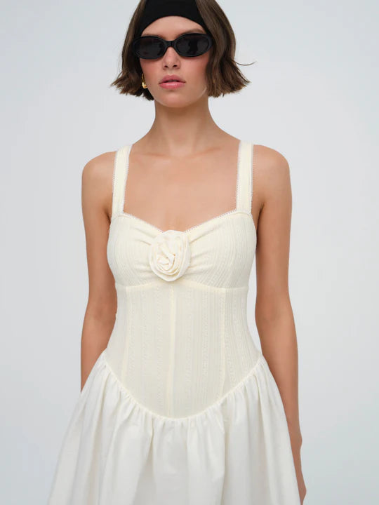 For Love & Lemons Billie Pointelle Midi Dress