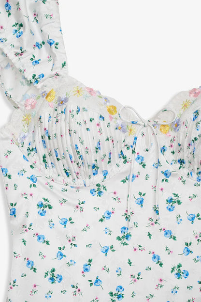 For Love & Lemons Paloma Midi Slip Dress