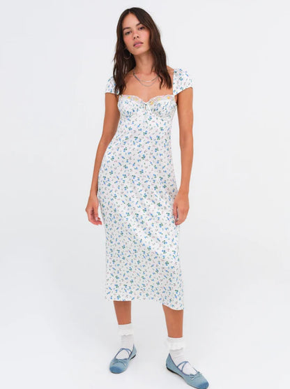 For Love & Lemons Paloma Midi Slip Dress
