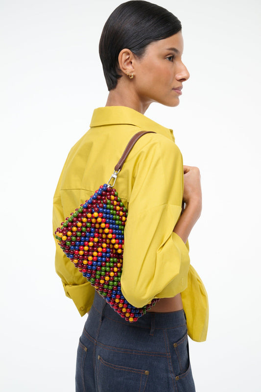 Staud Timmy Shoulder Bag Jungle Stripe