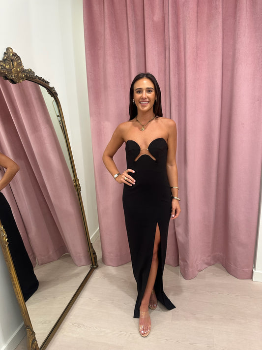 Liv Foster Madison Crepe Long Dress