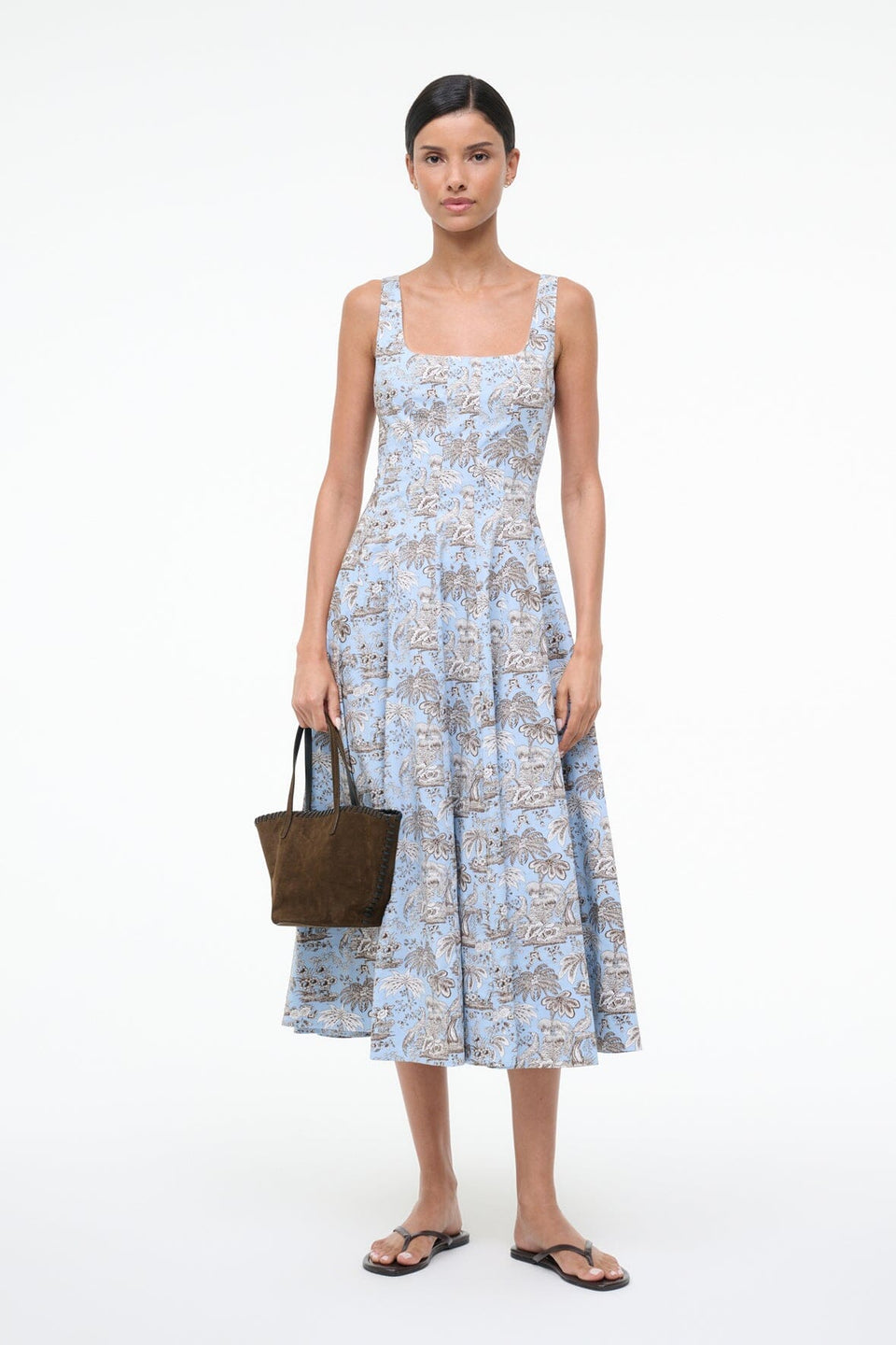 Staud WELLS DRESS SKY TOILE