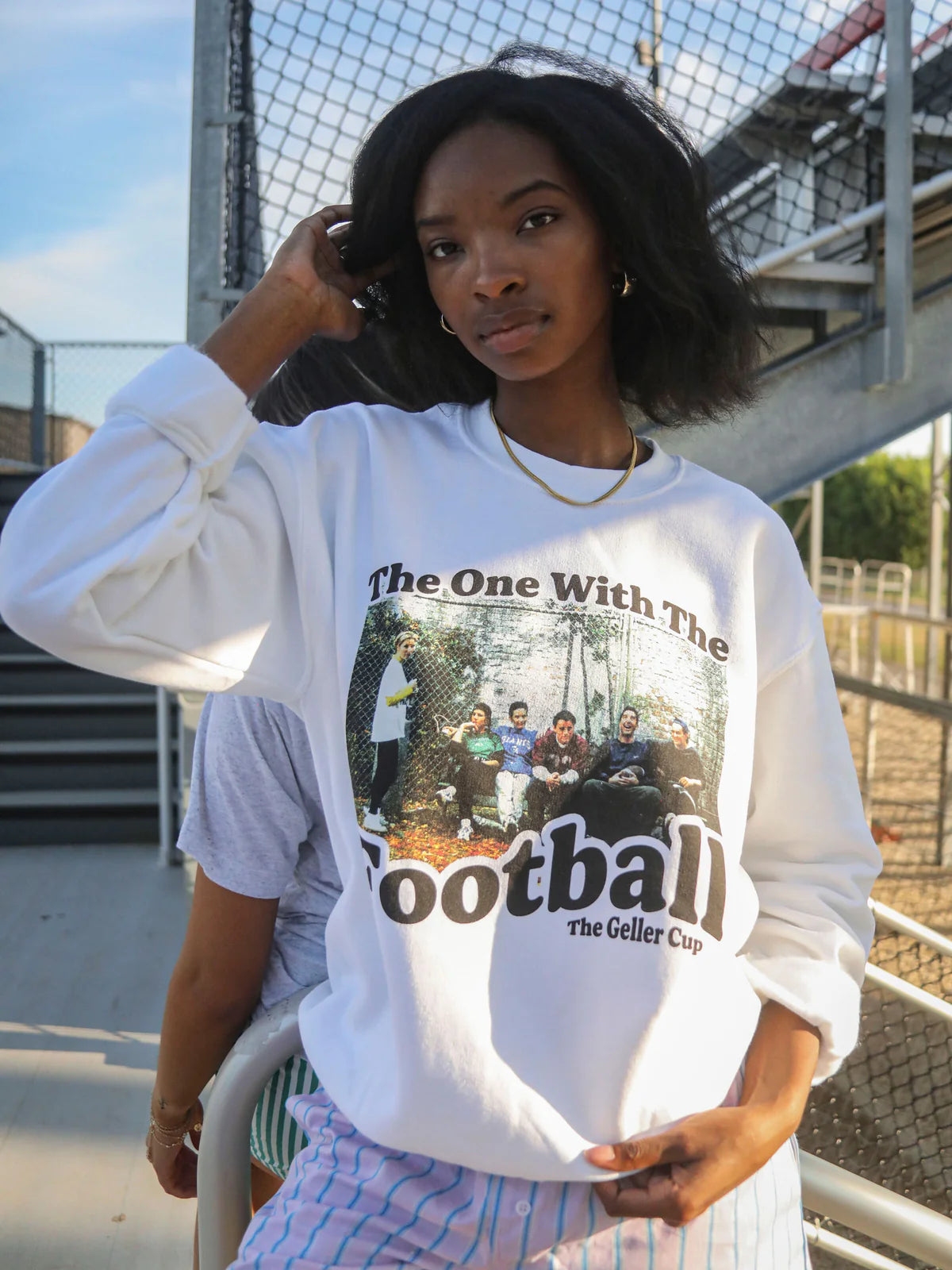THE ONE WITH THE FOOTBALL SWEATSHIRT
