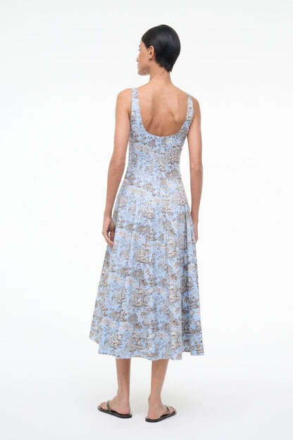 Staud WELLS DRESS SKY TOILE