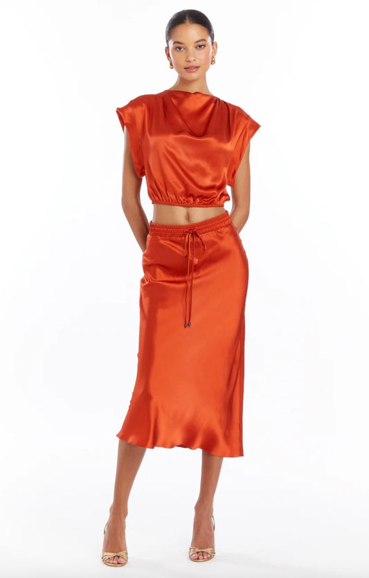 AMANDA UPRICHARD FENNER SILK TOP