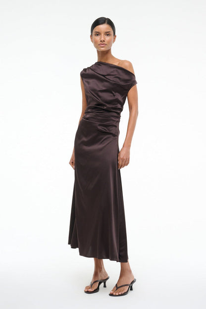 Staud Phare Silk Dress - Earth