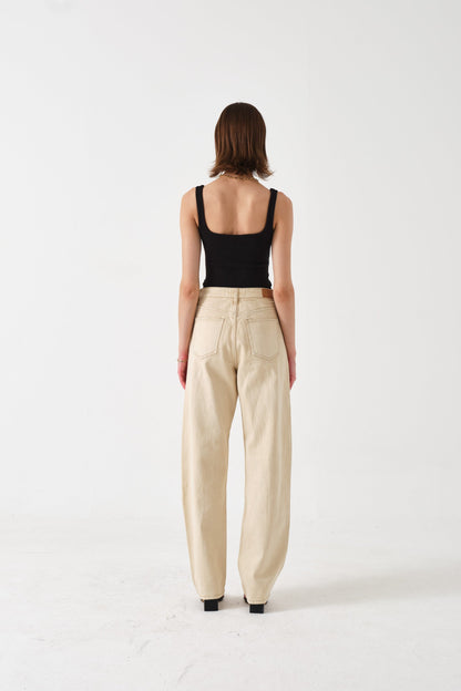 Seventy + Mochi Nina Barrel Leg Jean in Vanilla