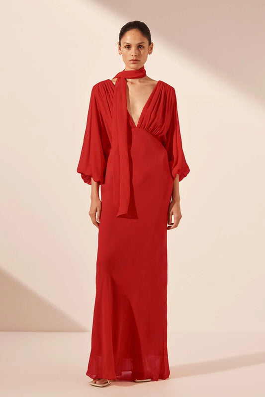 Shona Joy Amina Maxi Dress - Chilli