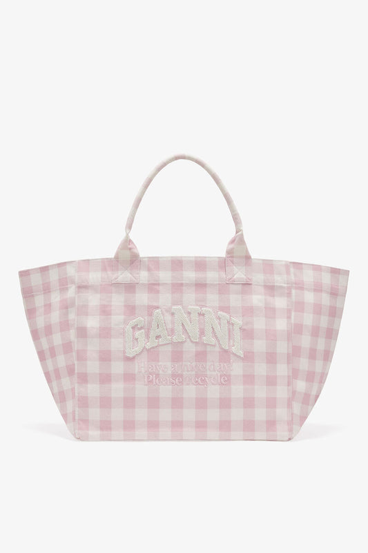 Ganni Vichy Check XXL Tote