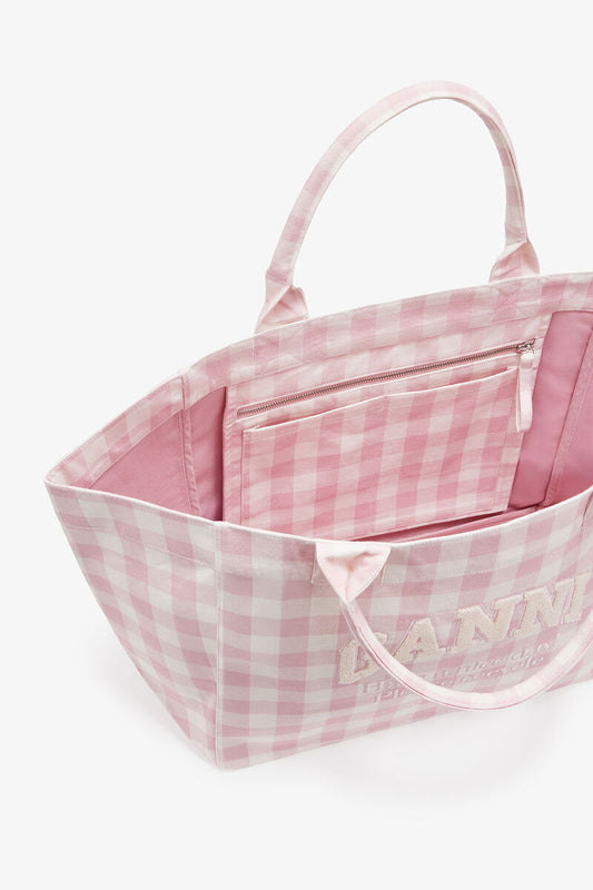 Ganni Vichy Check XXL Tote