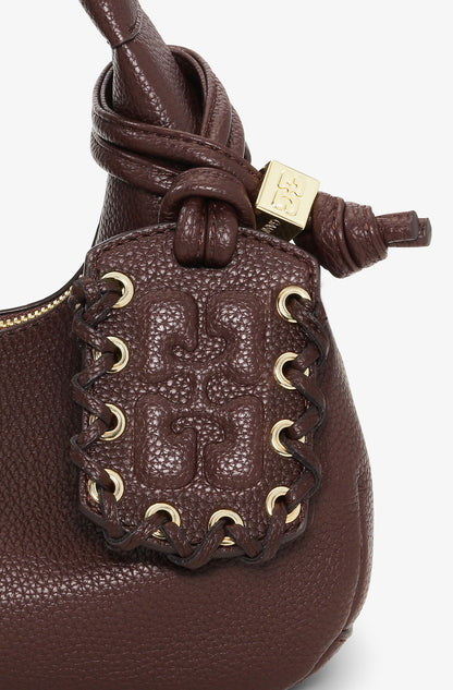 Ganni Brown Mini Hobo Bag