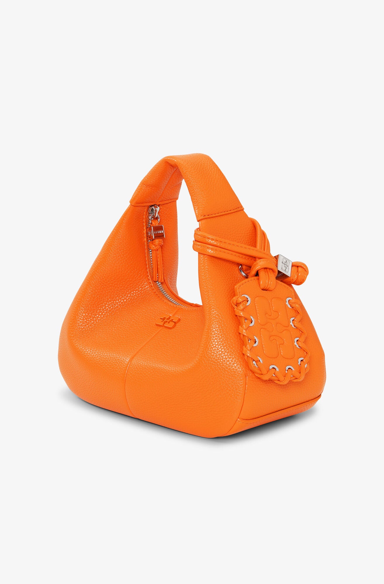 Ganni Orange Mini Hobo Bag