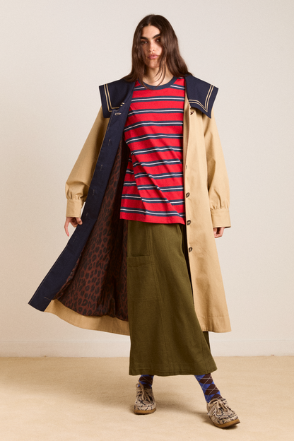 Damson Madder Ella Trench - Navy Tan