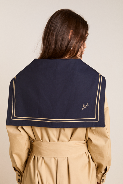 Damson Madder Ella Trench - Navy Tan