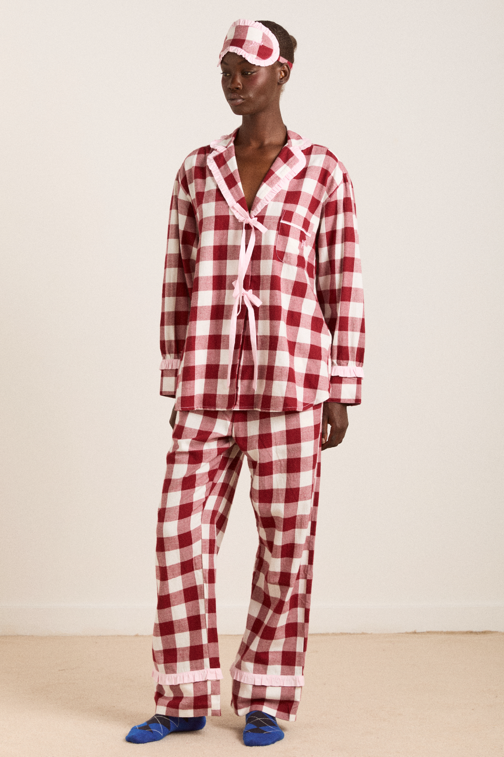 Damson Madder Antonella Pj Set - Burg Gingham
