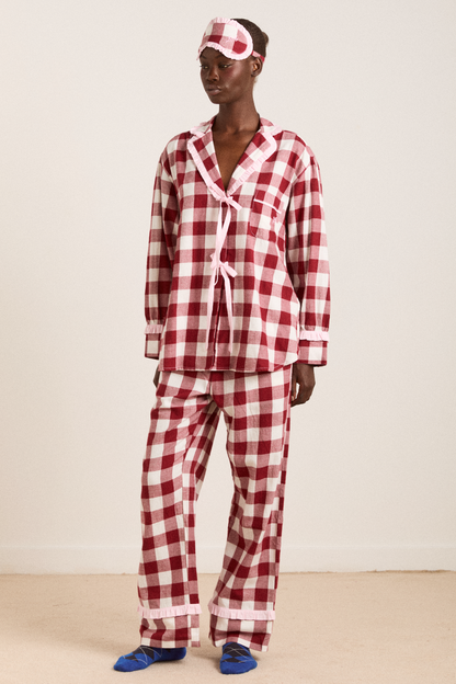 Damson Madder Antonella Pj Set - Burg Gingham